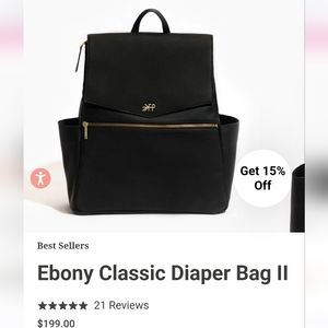 Freshly Picked- Ebony Classic Diaper Bag I